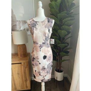 Calvin Klein Floral Print Sheath Dress NWT
